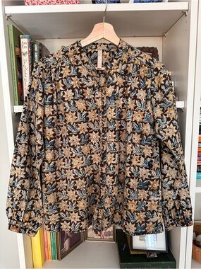 Mata Traders Block Print Blouse. Sz M